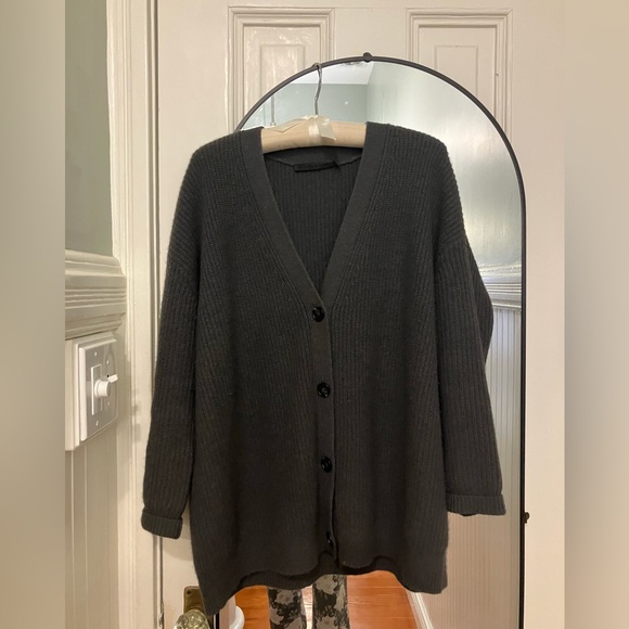 Jenni Kayne cashmere cardigan, charcoal gray, XS - Picture 3 of 6